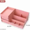 Pink Makeup Organizer with dimensions